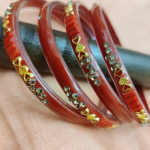 Glass kada bangle Red