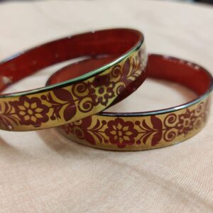 Glass bracelet kada Red