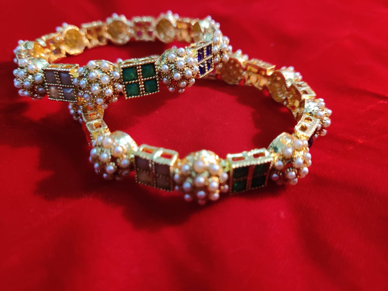 meenakari imitation bangle golden