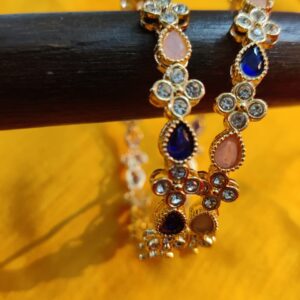 Stone studded kada bangle