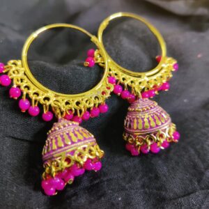 Prismatic Jhumki Pink