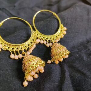 Prismatic Jhumki Peach