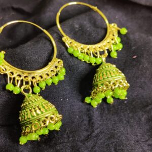 Prismatic Jhumki Green