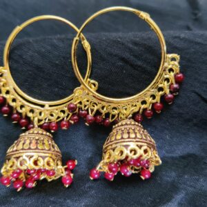 Prismatic Jhumki Maroon