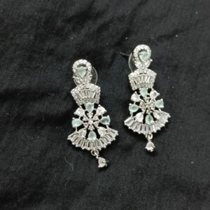 American Diamond earring mint color