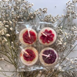 Set of scented T-light candles with soft glow and fragrance